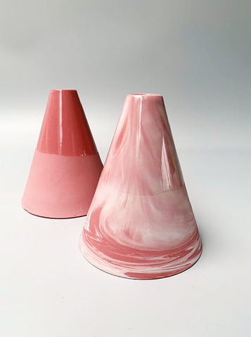 Cone Shaped Vase - Marbled Pink Marbled, June Eleven - Northernism